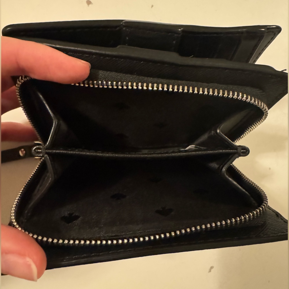 Kate Spade Black Leather Wallet with God Lettering - Picture 5 of 6